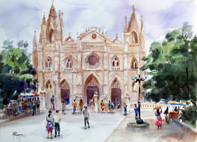 Milton Pocasangre
Iglesia Santa Ana /
Acuarela
