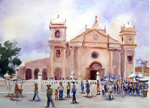 Milton Pocasangre
Iglesia Ilobasco /
Acuarela