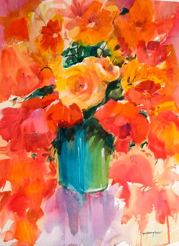 Milton Pocasangre
Flores /
Acuarela