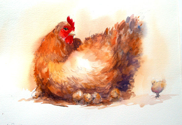 Milton Pocasangre
GAllina /
Acuarela