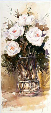 Rosas II
Autor: Milton Pocasangre
Tecnica: Acuarela