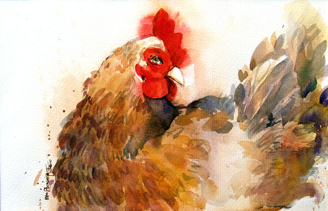 Milton Pocasangre
Gallina /
Acuarela