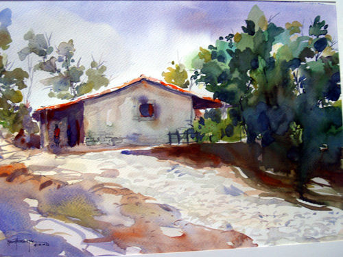 Milton Pocasangre
Atardecer /
Acuarela