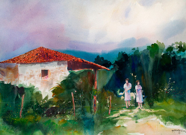 Milton Pocasangre
Cabaña /
Acuarela