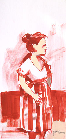 Apunte
Autor: Milton Pocasangre
Tecnica: Gouache