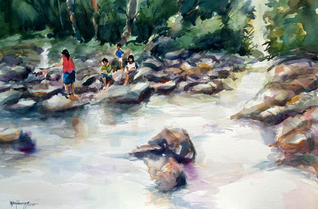 Rio de Chalatenango /acuarela