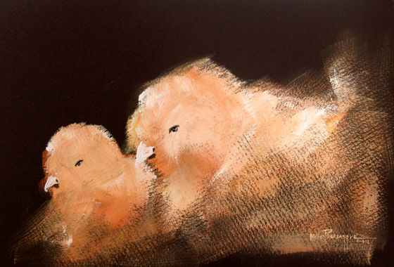 Milton Pocasangre
Aves /
Tempera