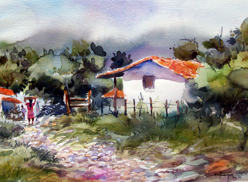 Milton Pocasangre
Camino /
Acuarela