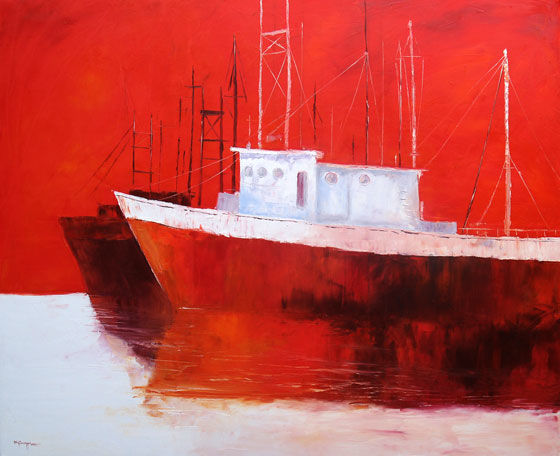 Milton Pocasangre
Barco /
Oleo