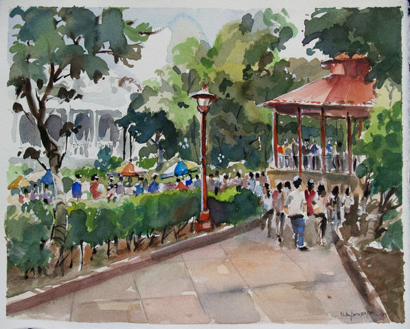 Milton Pocasangre
Parque Snata Ana /
Acuarela